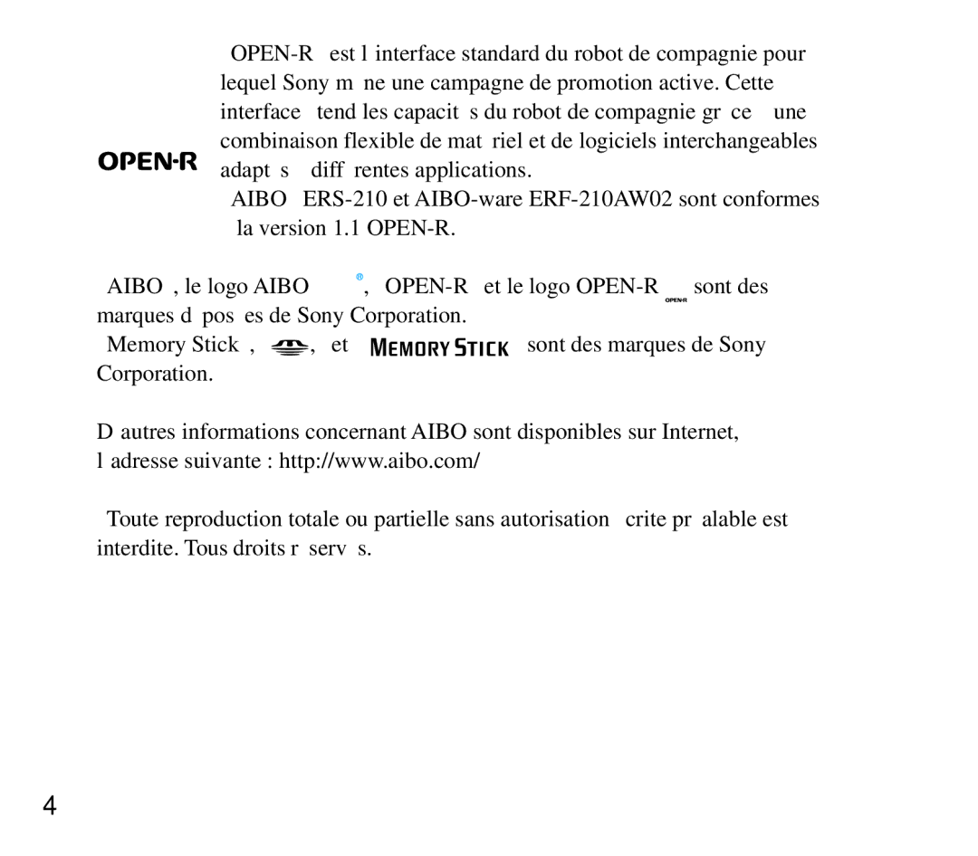 Sony ERF-210AW01 manual 