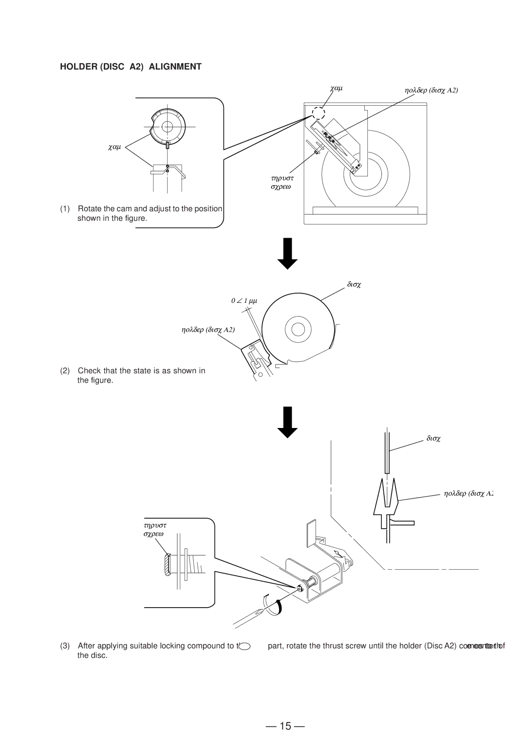 Sony Ericsson CDP-CX220 service manual Holder Disc A2 Alignment 