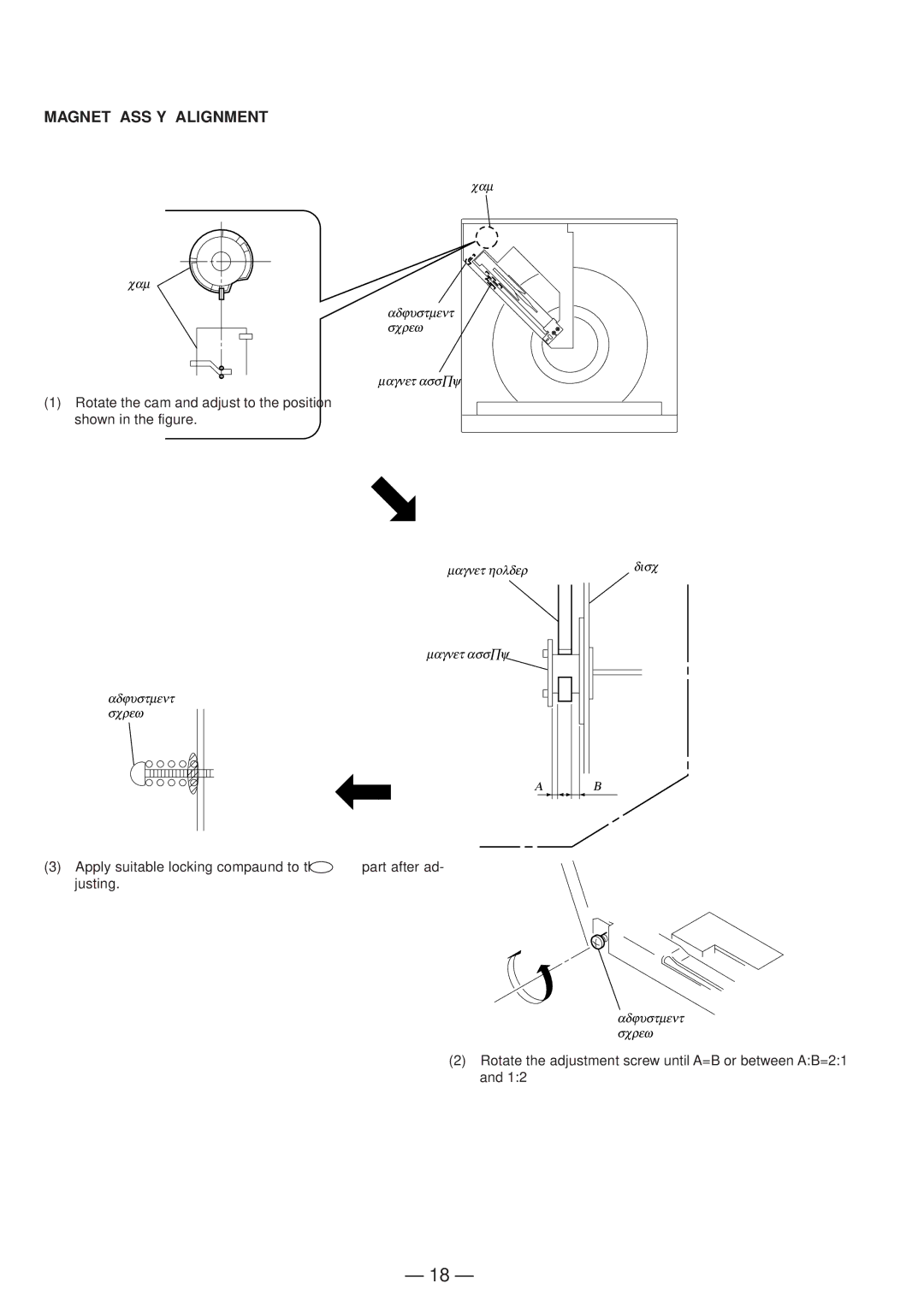 Sony Ericsson CDP-CX220 service manual Magnet ASS’Y Alignment 