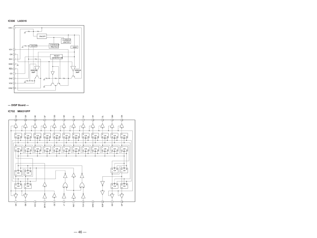 Sony Ericsson CDP-CX220 service manual IC506 LA5616, Disp Board IC702 M66310FP 