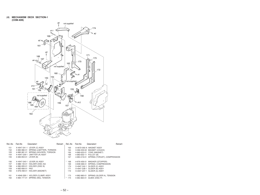 Sony Ericsson CDP-CX220 service manual Mechanism Deck CDM-40B 