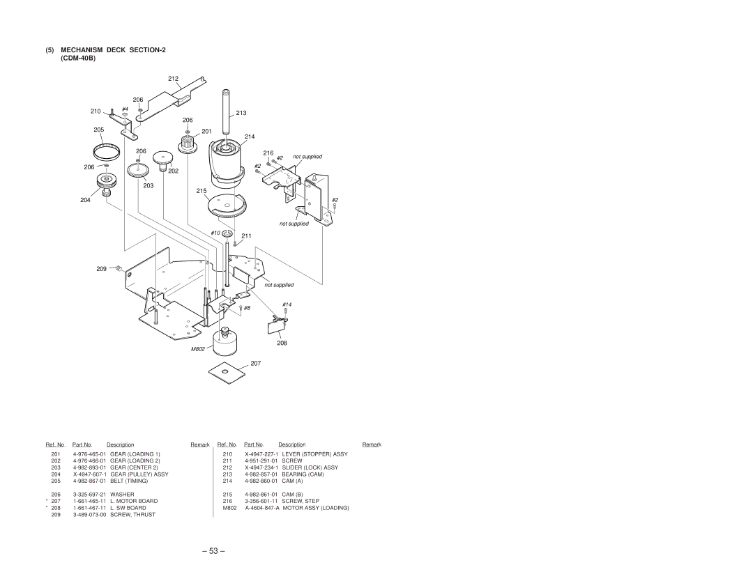 Sony Ericsson CDP-CX220 service manual 212, 210 213 206 205 201 202 203 215 204 214 216, 209, 208 207 