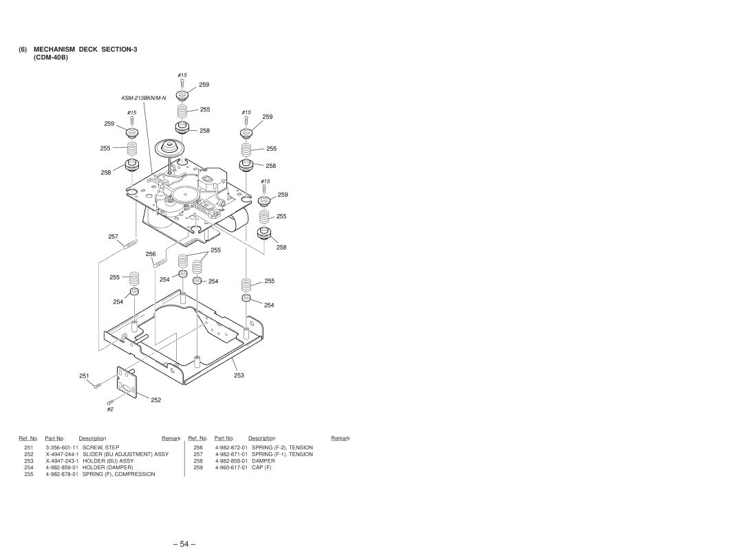 Sony Ericsson CDP-CX220 service manual 259 255 258 257 256 255254 251 252, 258 255, 259 255 255258 254255 253 