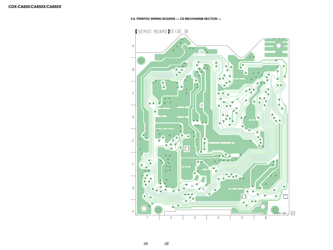 Sony Ericsson CDX-CA860X, CDX-CA850X service manual Printed Wiring Boards CD Mechanism Section 