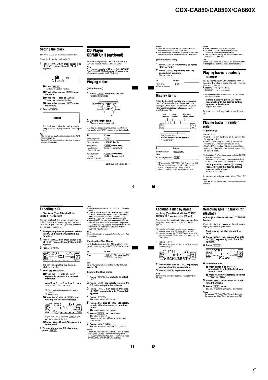 Sony Ericsson CDX-CA850X, CDX-CA860X service manual CDX-CA850/CA850X/CA860X 