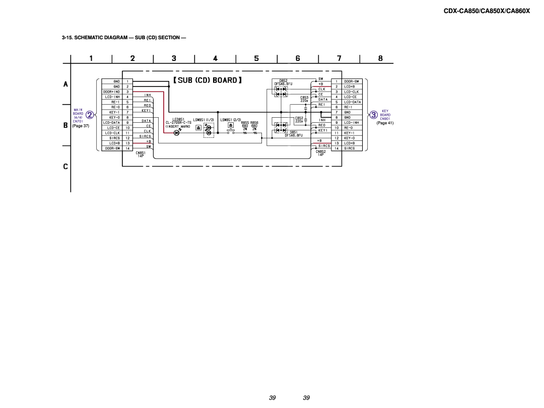 Sony Ericsson CDX-CA860X, CDX-CA850X service manual Schematic Diagram - Sub Cd Section, CDX-CA850/CA850X/CA860X 