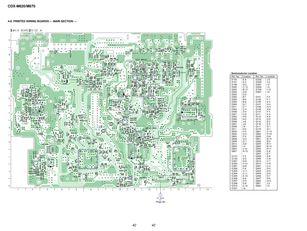 Sony Ericsson CDX-M620 service manual Printed Wiring Boards Main Section 