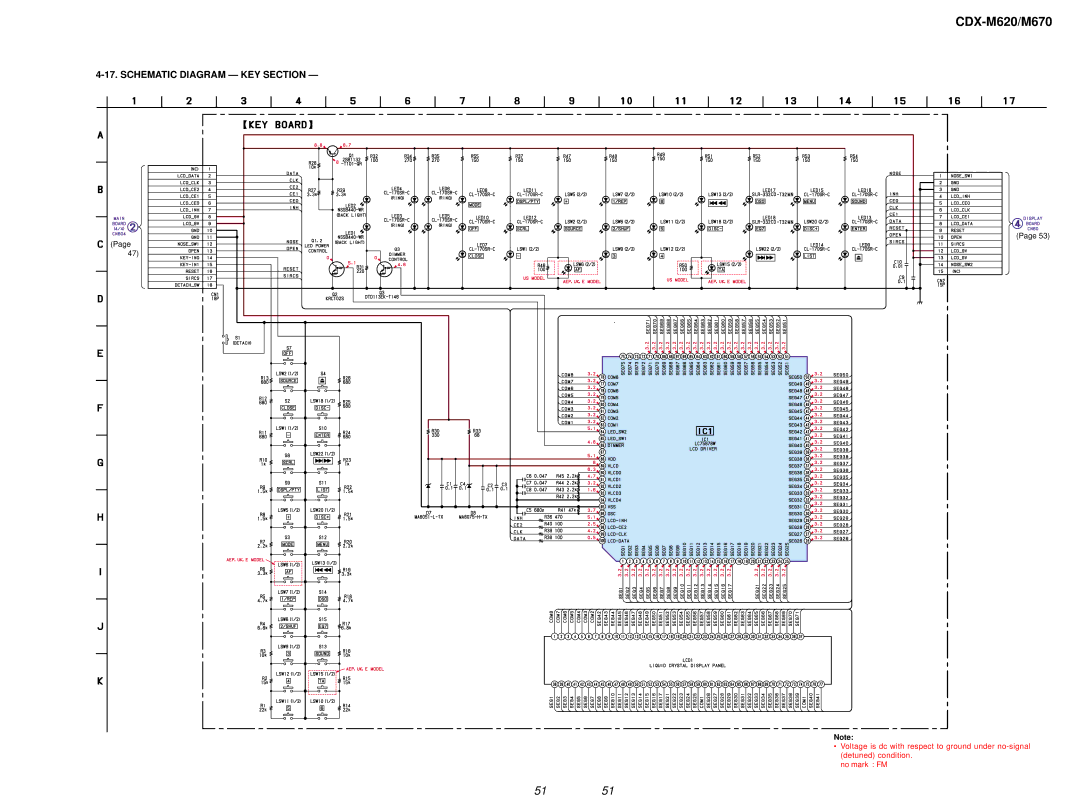 Sony Ericsson CDX-M620 service manual Schematic Diagram KEY Section 