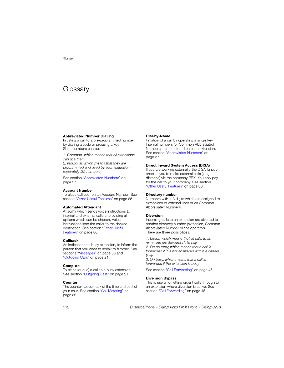 Sony Ericsson Dialog 4223, Dialog 3213 manual Glossary 