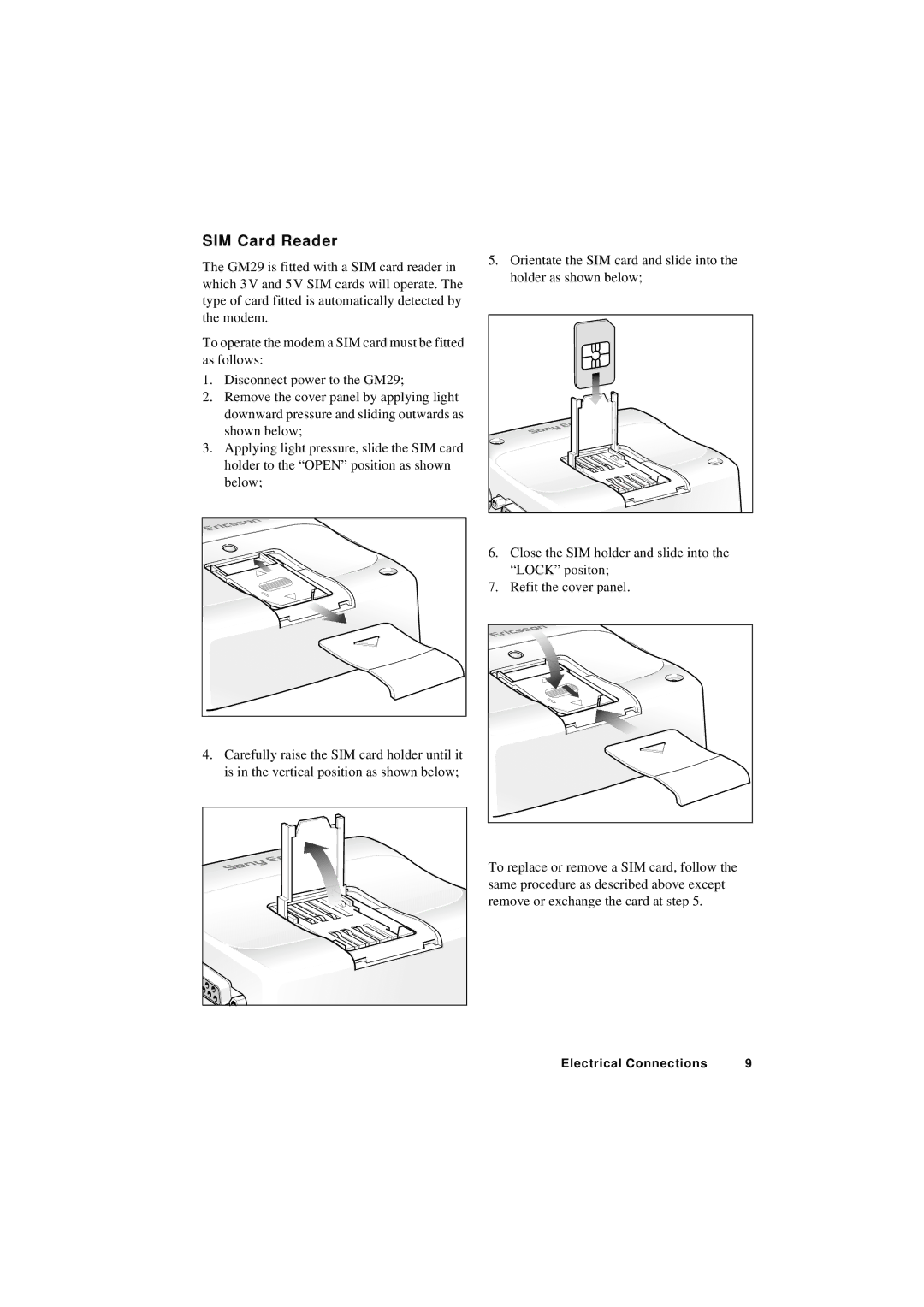 Sony Ericsson GM29 manual SIM Card Reader 