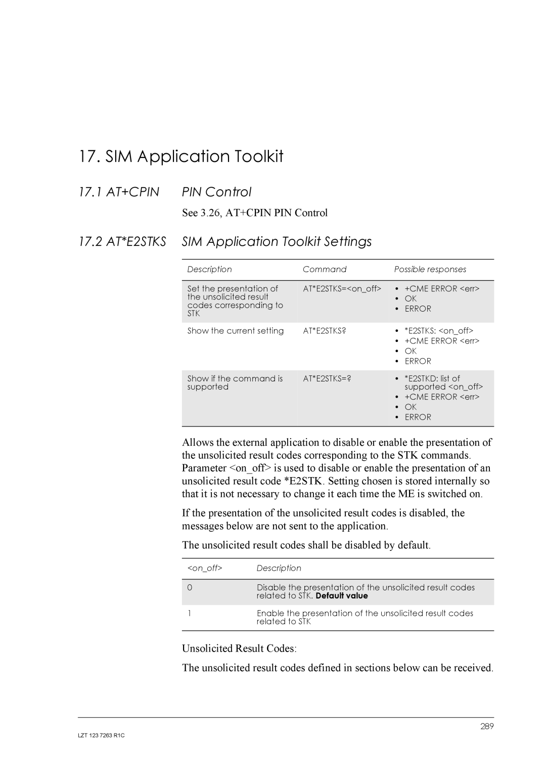 Sony Ericsson GM47, GM48 manual SIM Application Toolkit, Stk, AT*E2STKS?, AT*E2STKS=? 