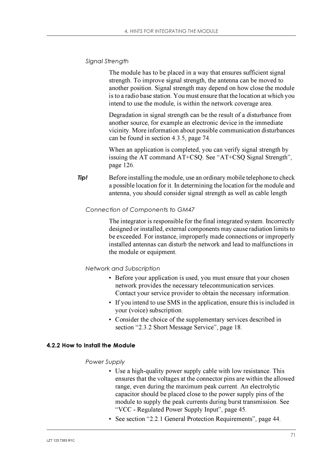 Sony Ericsson GM47, GM48 manual How to Install the Module 