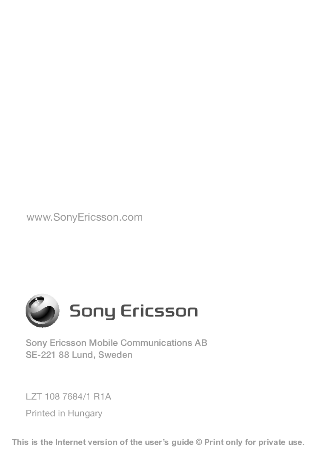 Sony Ericsson HBH-608 manual 