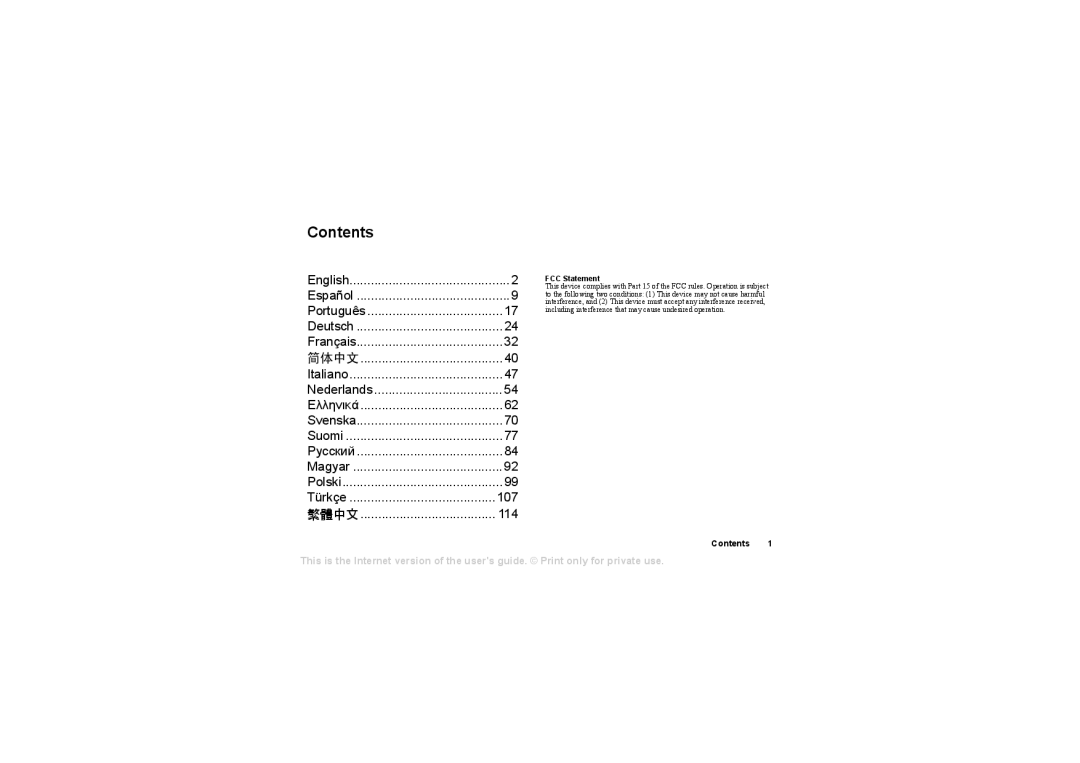 Sony Ericsson HCA-200 manual Contents 