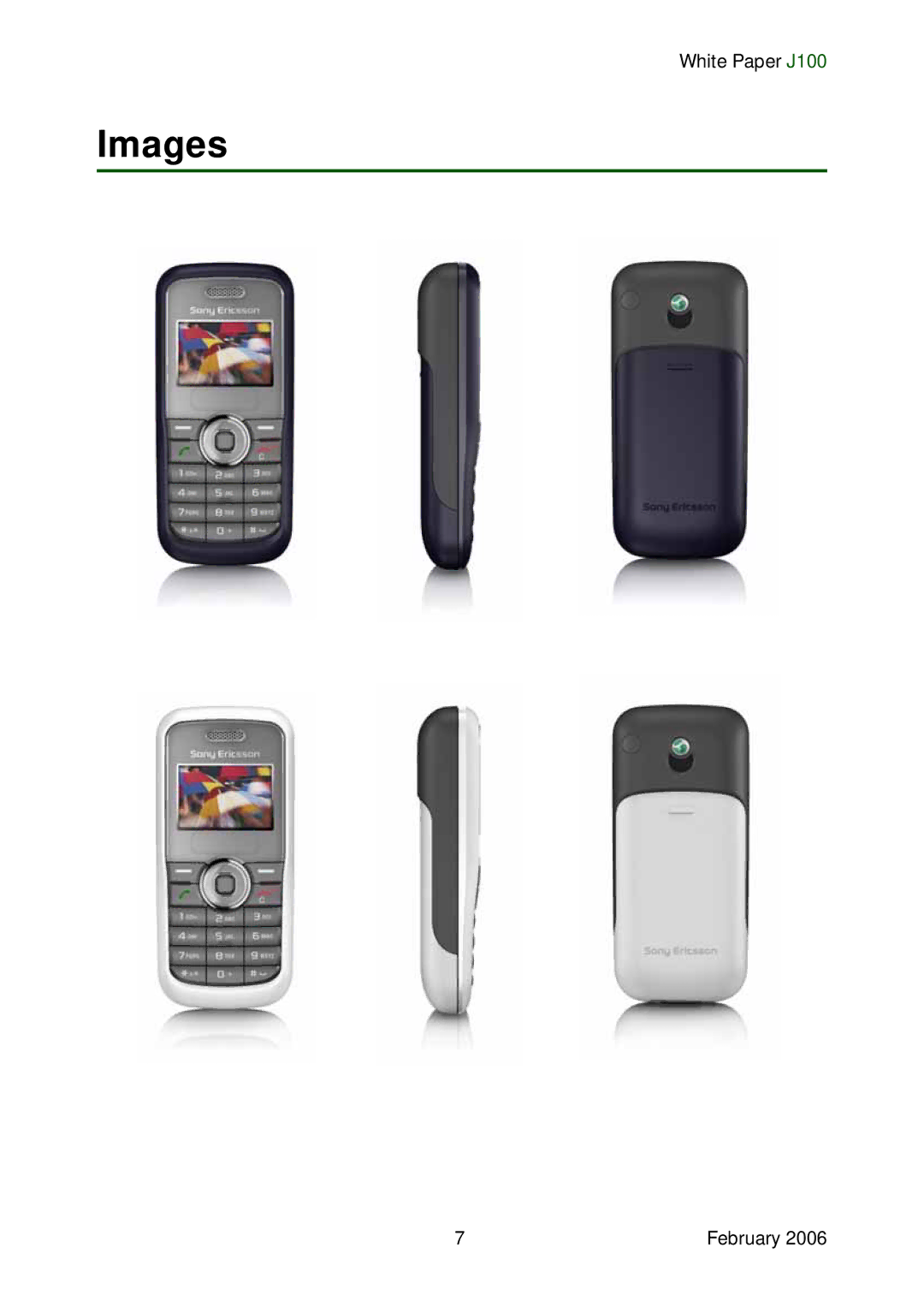 Sony Ericsson J100 manual Images 