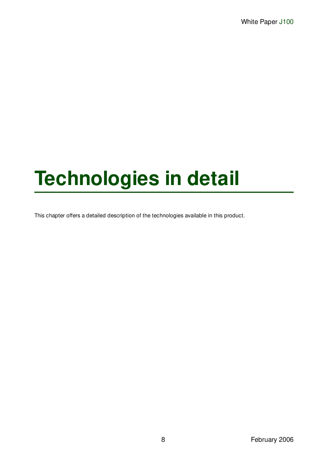 Sony Ericsson J100 manual Technologies in detail 