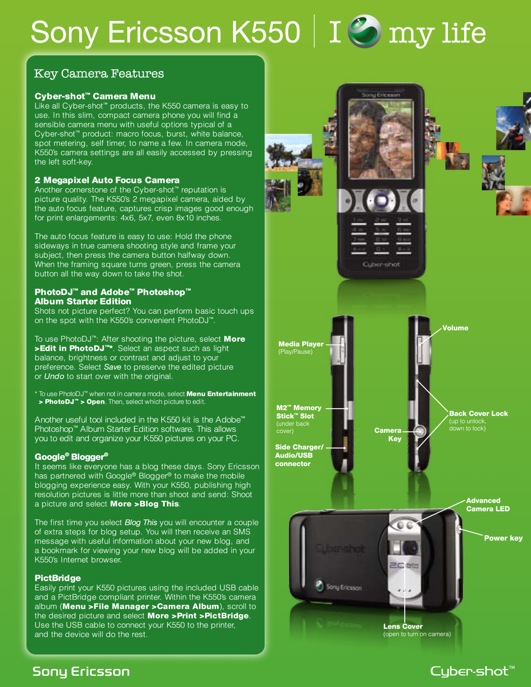 Sony Ericsson K550 manual 