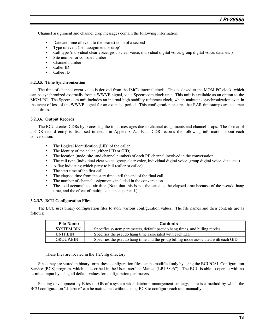 Sony Ericsson LBI-38965 installation manual File Name Contents 