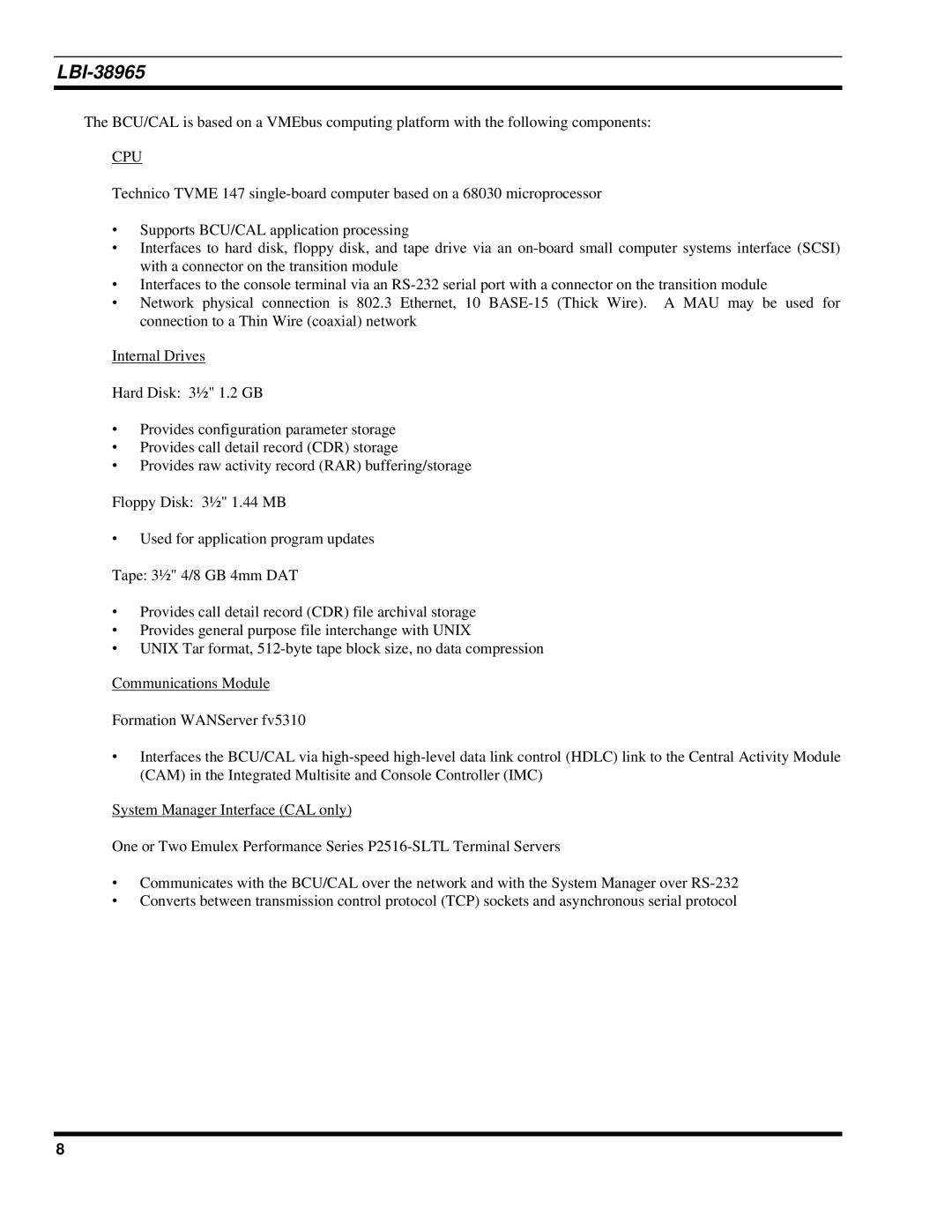 Sony Ericsson LBI-38965 installation manual Cpu 