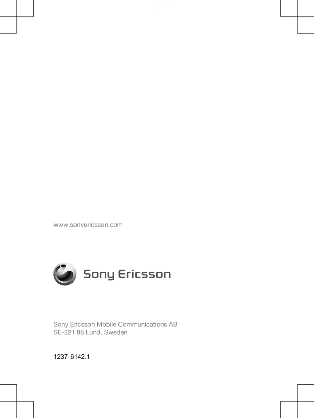 Sony Ericsson M1A manual 1237-6142.1 