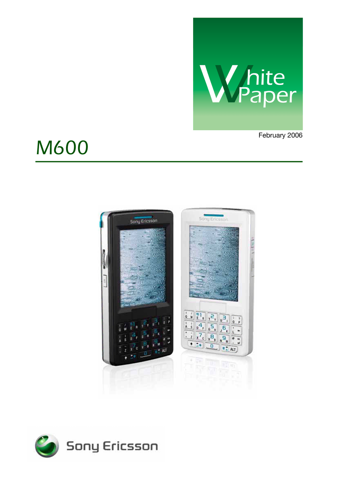 Sony Ericsson M600 manual 