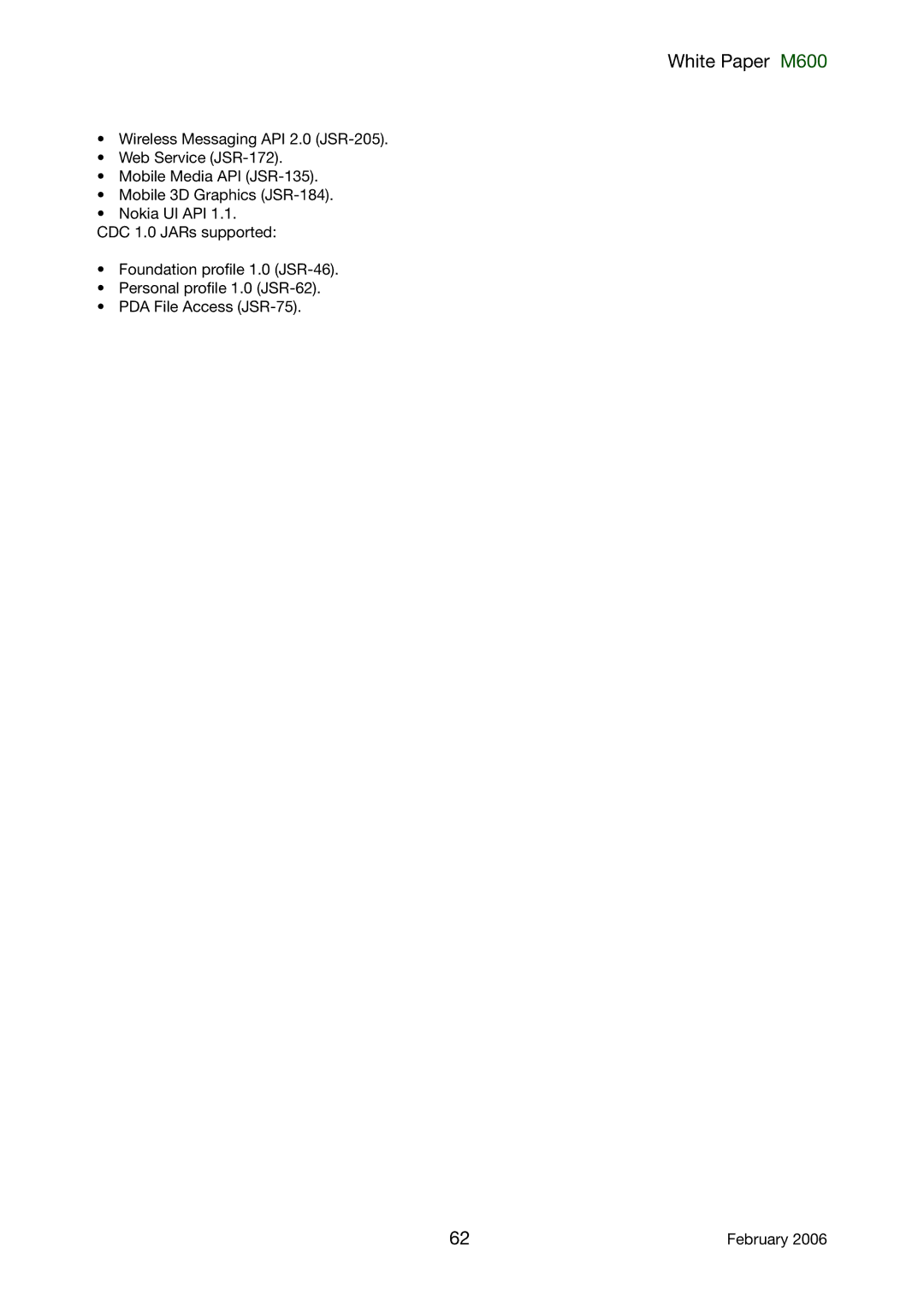 Sony Ericsson manual White Paper M600 