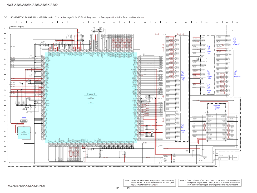 Sony Ericsson NWZ-A829, NWZ-A826K, NWZ-A828K service manual Main Board 1/7 