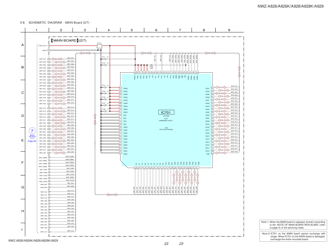 Sony Ericsson NWZ-A828K, NWZ-A826K, NWZ-A829 service manual IC701 