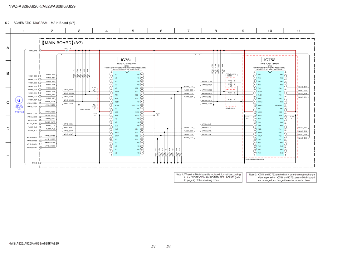 Sony Ericsson NWZ-A826K, NWZ-A829, NWZ-A828K service manual Main Board 3/7 