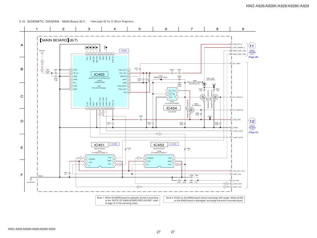 Sony Ericsson NWZ-A829, NWZ-A826K, NWZ-A828K service manual Main Board 6/7 