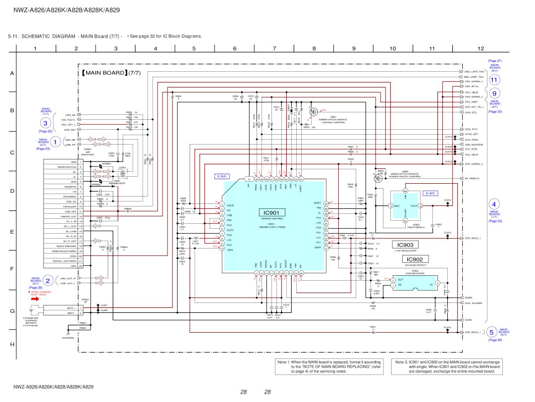 Sony Ericsson NWZ-A828K, NWZ-A826K, NWZ-A829 service manual Main Board 7/7 