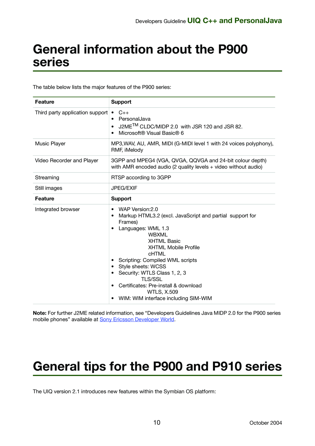 Sony Ericsson P800 manual General information about the P900 series, General tips for the P900 and P910 series 