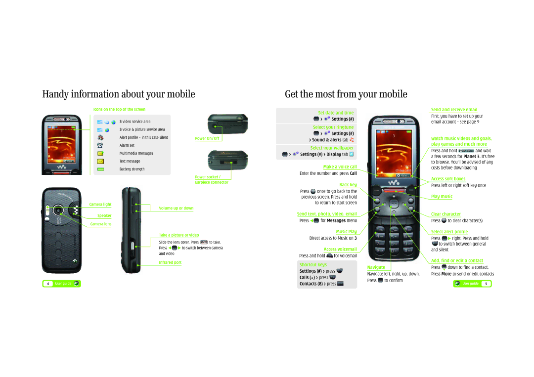 Sony Ericsson P900 manual Set date and time, Back key, Music Play, Play music Clear character, Navigate 