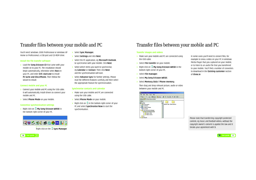 Sony Ericsson P900 manual Transfer files between your mobile and PC 