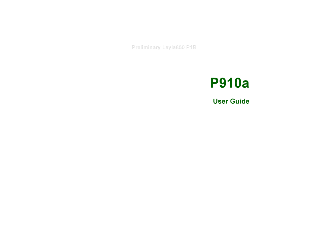 Sony Ericsson P910a manual 