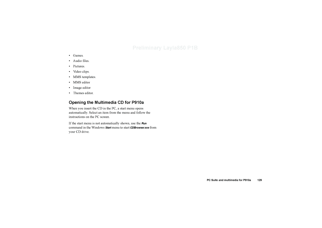 Sony Ericsson manual Opening the Multimedia CD for P910a 