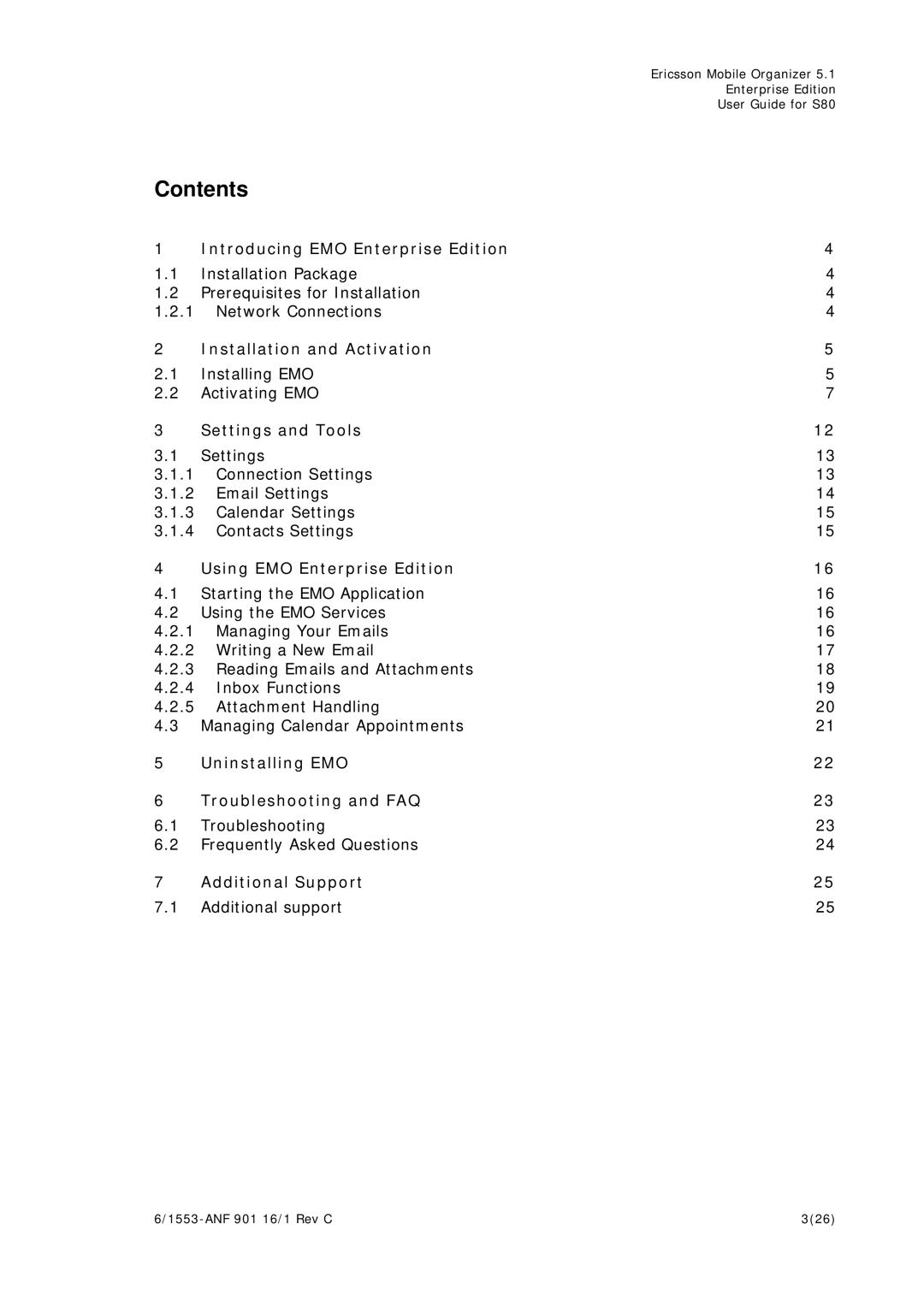 Sony Ericsson S80 manual Contents 