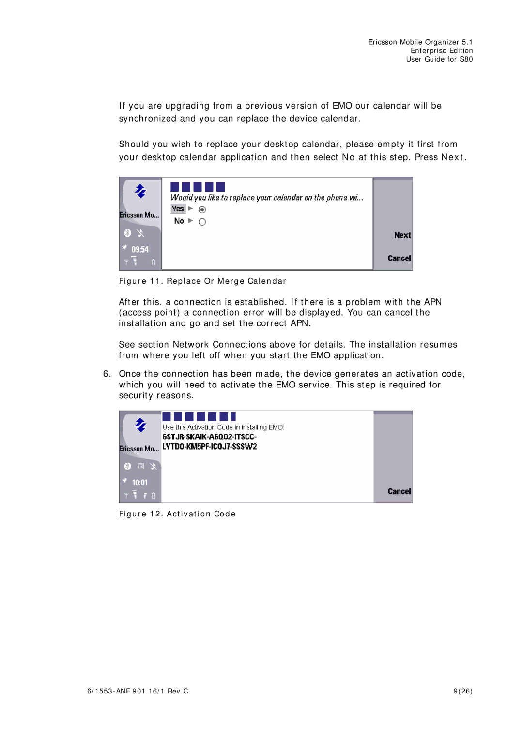 Sony Ericsson S80 manual Replace Or Merge Calendar 