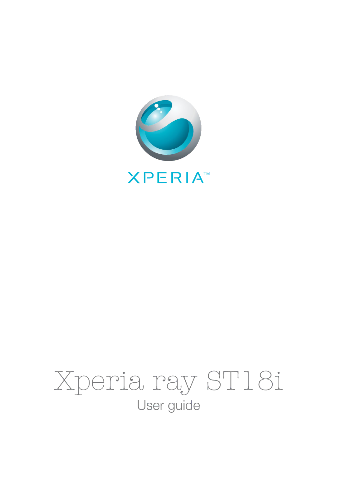 Sony Ericsson manual Xperia ray ST18i 