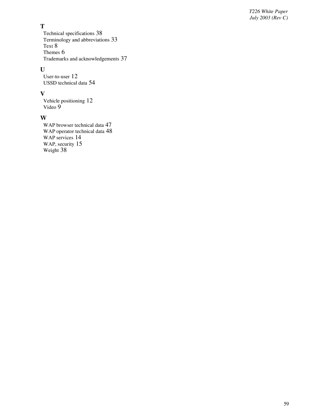 Sony Ericsson manual T226 White Paper July 2003 Rev C 