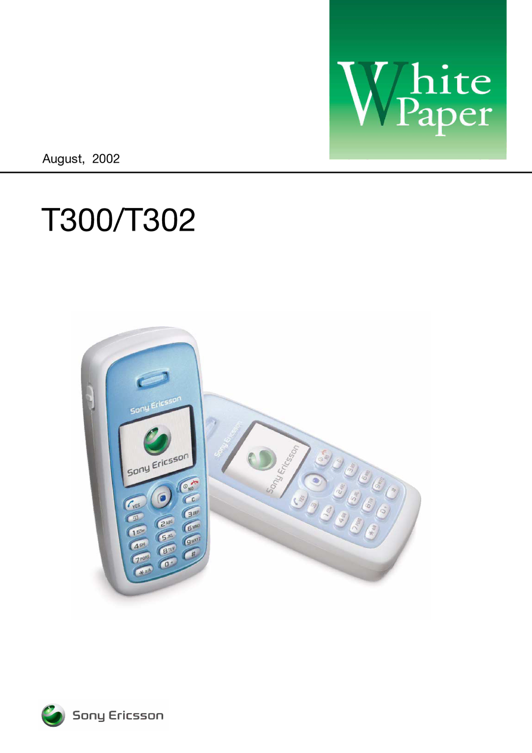 Sony Ericsson manual T300/T302 