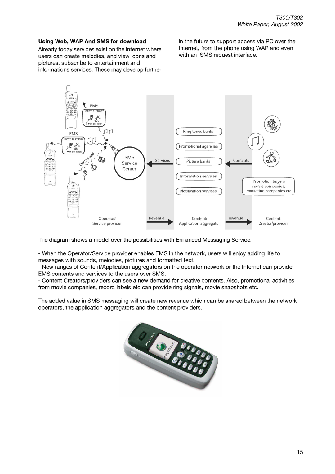 Sony Ericsson T300 manual Using Web, WAP And SMS for download 