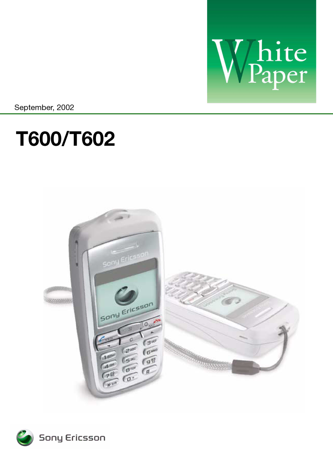 Sony Ericsson manual T600/T602 