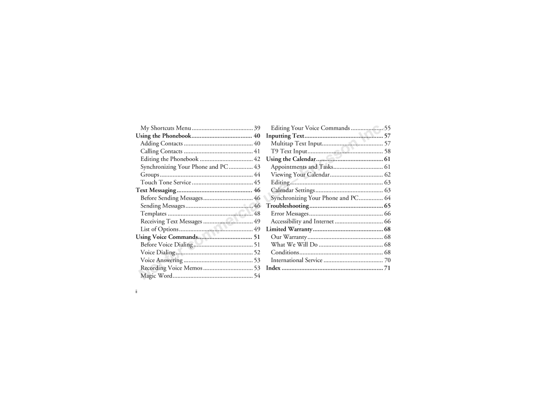 Sony Ericsson T60LX manual Using the Phonebook Inputting Text 