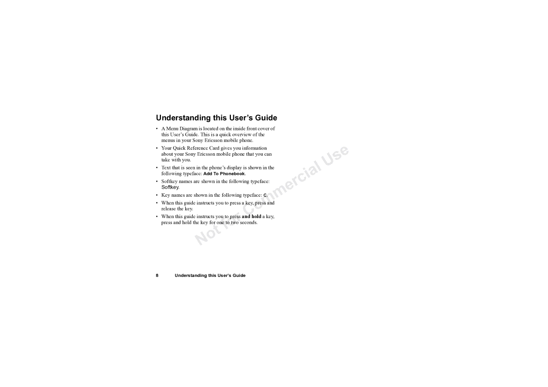 Sony Ericsson T61LX manual Understanding this User’s Guide, Softkey 