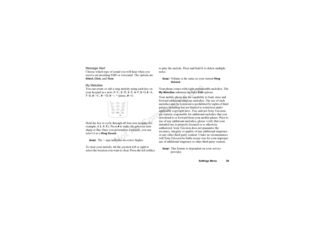 Sony Ericsson T61LX manual Message Alert, My Melodies 