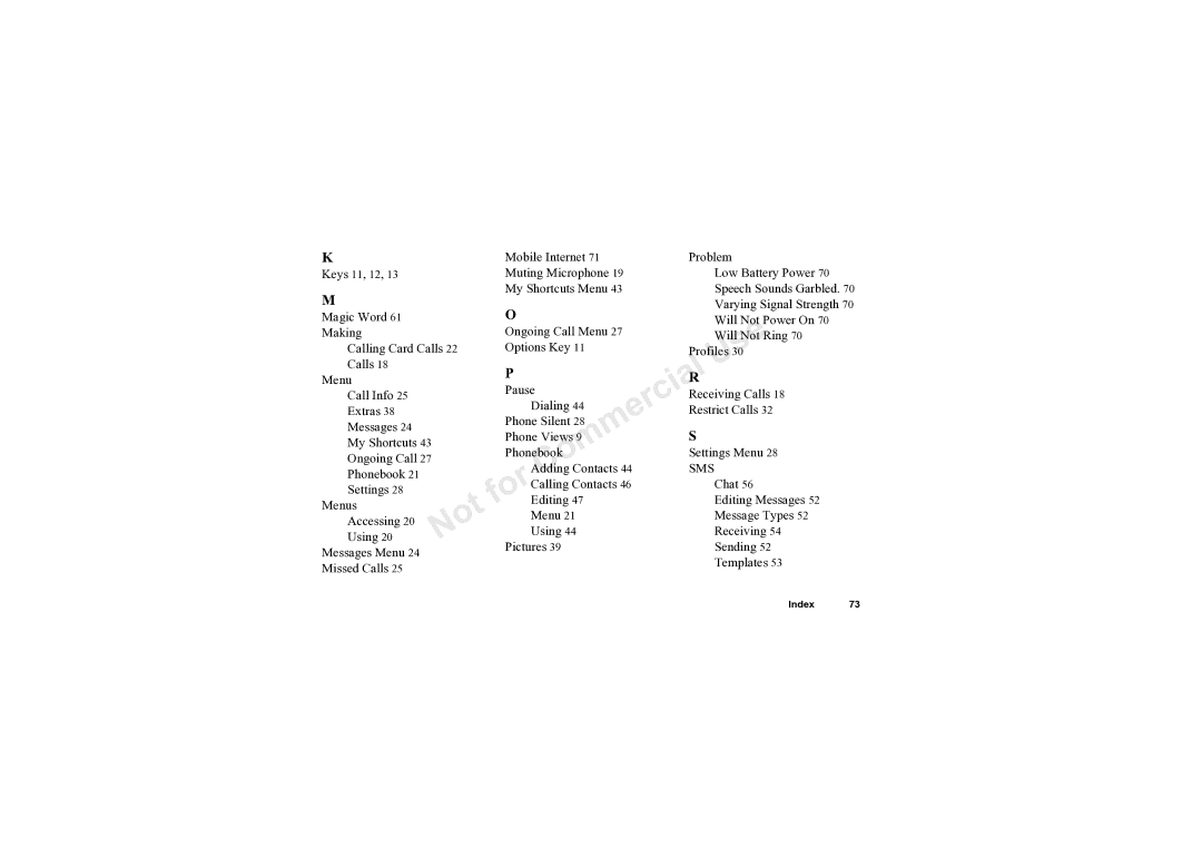 Sony Ericsson T61LX manual Keys 11, 12, Templates 