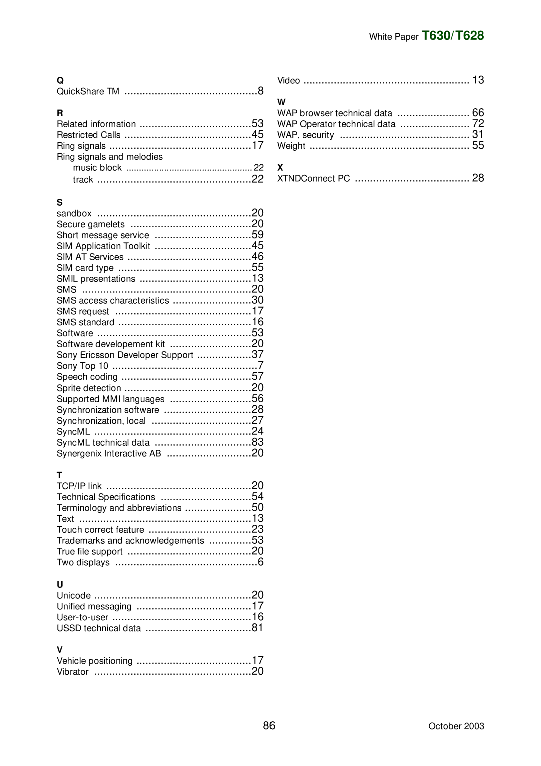 Sony Ericsson T630, T628 manual Sms 