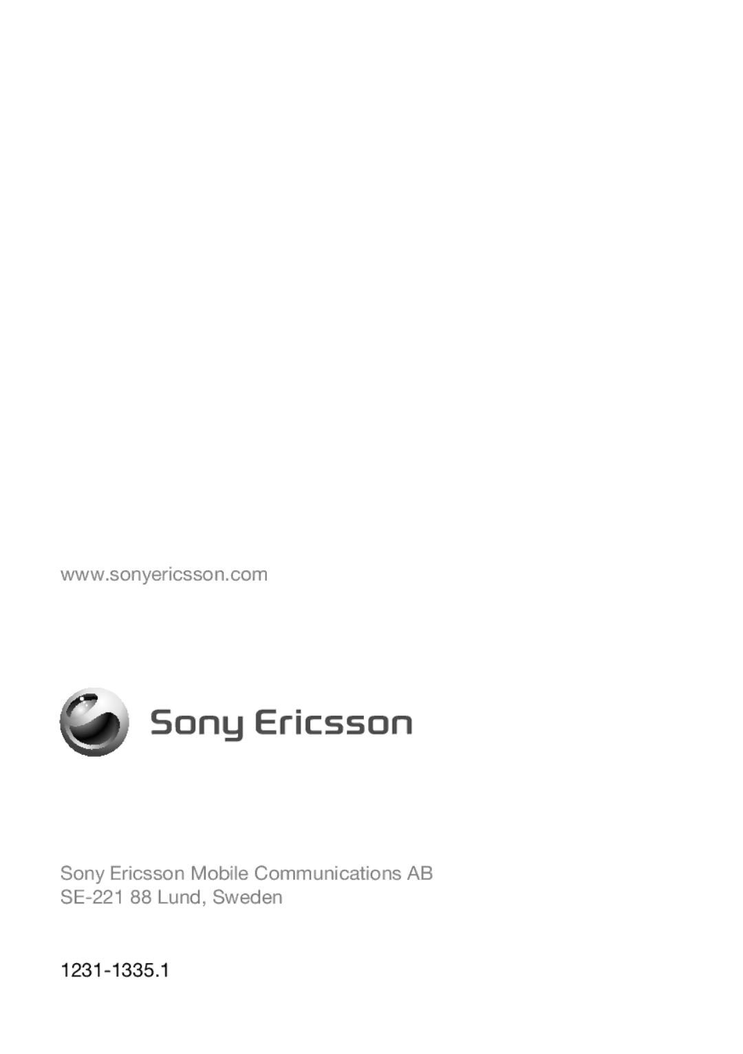 Sony Ericsson U10I manual 1231-1335.1 