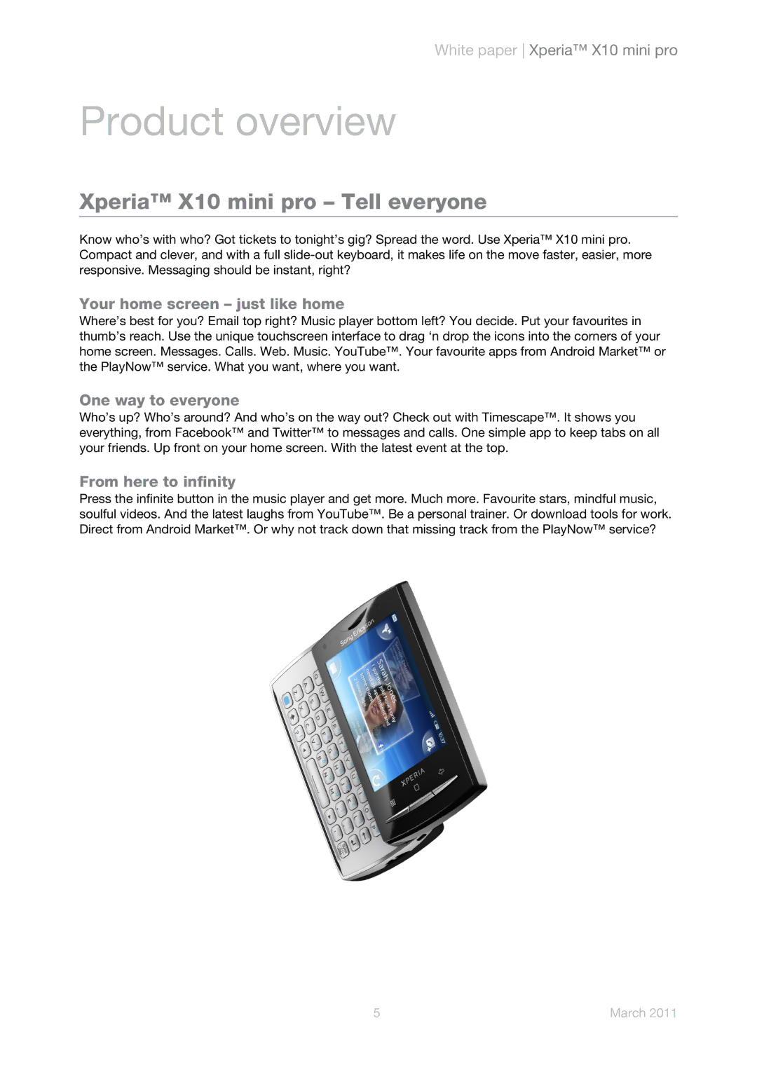 Sony Ericsson U20i, U20a manual Your home screen just like home, One way to everyone, From here to infinity 